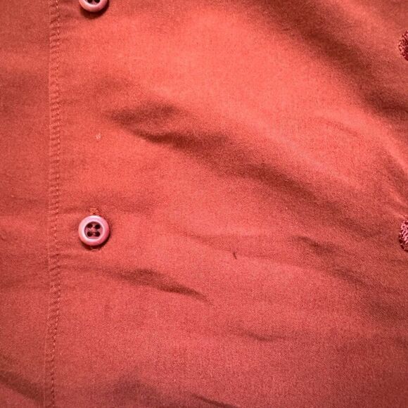 Centro Men’s Button Up Rayon Blend Shirt Poker Embroidery Style Size Large - Picture 4 of 16